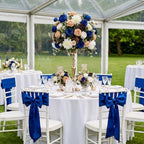 Geosar 24 Bundles Artificial Peonies Flowers,Royal Blue,White - Image 6
