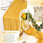 30 Pack Gold Cheesecloth Table Runner 17x108 Inches Boho Home Decor - Image 5
