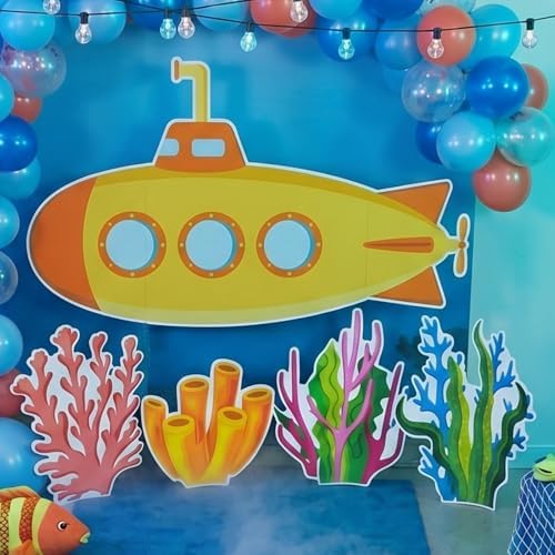 5 Pcs Large Under The Sea Cutouts Decorations with Stand - Image 5