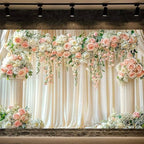 10X8FT Luxurious Castle Palace Wedding Photography Backdrop Pink Rose Floral Bridal Backdrop Anniversary Ceremony Background Girl Party Decorations Baby Shower Banner Mother's Day Photo Booth Props - Image 2