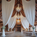 10 Panels 5x14ft White Backdrop Curtains for Parties, Wrinkle Free Polyester White Photo Backdrop Drapes 14 ft Long Back Drop Cloth for Wedding Birthday Photography Background Party - Image 6