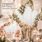 Set of 3 Stretchy Wedding Arch Backdrop Covers, 7.2FT, 6.6FT & 6FT - Image 3