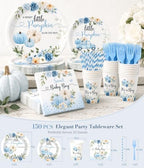 Little Pumpkin Baby Shower Decorations Party Supplies Blue - Image 4