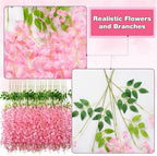 Alotiki Pink Wisteria Hanging Flowers,150 Pack Fake Hanging Flowers - Image 3