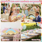 Chunful 24 Pack Ice Cream Folding Fans for Ice Cream Social Decorations - Image 6