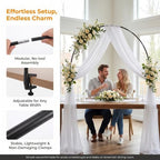 Operitacx 1 Set Balloon Arch Stand, Over The Table Rod Stand with Clamps, Adjustable Plastic Black Table Arch Hanging for Wedding Birthday Party Anniversary - Image 3