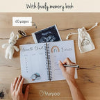 Yunioo Baby Keepsake Box with Baby Memory Book, Newborn Footprint Kit, Baby Milestone Cards, Tooth Fairy Keepsake Tubes and Memory Organizer Envelopes. Unisex Baby Shower Box for Boy or Girl - Image 3