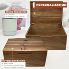 Personalized Birth Flower Keepsake Box - Wooden Memory Box for Women - Image 3