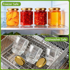 30 Pack 6 oz Glass Jars with Gold Lids - Airtight Hexagon Honey Jars - Image 4