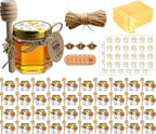 Adabocute Honey Pot, Glass Honey Jars, Mini Glass Jars 1.5oz 40 Pack by Adabocute