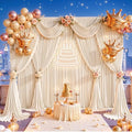 10x12ft Champagne Backdrop Curtains for Parties Wrinkle Free Fabric Backdrop Curtain Wedding Photo Drapes Backdrop for Birthday Party Baby Shower Bridal Shower Photography Back Drop 2 Panels 5x12FT by Suppromo