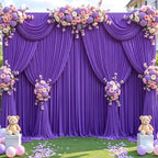 40ft x 12ft Purple Backdrop Curtains Wrinkle Free Backdrop Curtain for Wedding Parties Purple Fabric Backdrops Drapes Back Drop Cloth Bridal Shower Stage Curtains Wedding Decorations for Reception - Image 4