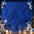 10ft x 10ft Royal Blue Backdrop Curtains, 2 Panels Drapes for Backdrop - Image 2