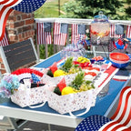 Funnymoom 24 Pcs 4th of July Red White Blue Star Paper Basket Empty - Image 7