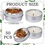 MTLEE 50 Pcs Wedding Candles Gift Favors for Guests 1 oz, Vintage - Image 4