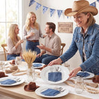 Mifoci Pcs Blue Jean Baby Shower Decorations Blue Jean Baby Napkins, 50 - Image 2