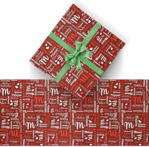 AOFUN Custom Wrapping Paper Picture Unique Wrapping Paper Happy Anniversary Wrapping Paper Personalized Wrapping Paper with Name/Text 5 Rolls 58" x 23" - Image 2