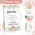 Mtlee 36 Sets Baby Shower Favors for Guest, Succulent Candle Bulk, Floral - Image 2
