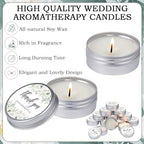 MTLEE 50 Pcs Wedding Candles Gift Favors for Guests 1 Oz, Green Leaves - Image 4
