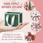 Yeaqee 50 Pcs Mini Metallic Paper Gift Bags with Handle, Green Red, White - Image 3