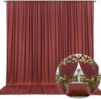 10 x 7 Feet Rust Backdrop Curtain for Partie, Background Curtains for Photoshoot, Birthday, Wedding, Halloween, Thanksgiving, Christmas Day, New Year Party Decorations 5Ft x 7Ft, 2 Panels by ZEBMOON