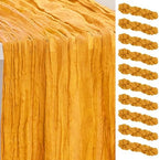 10 Pack Gold Cheesecloth Table Runner 35x120 Inch 10Ft Rustic Gauze Cheese Cloth Table Runner Sheer Cheesecloth Table Runners for Wedding Party Bridal Shower Decoration by SuBleer