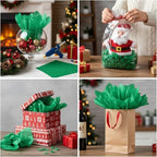 500 Sheets Green Glitter Tissue Paper 15 x 20 Inch for Christmas Gift Bags - Image 5
