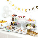 White Dessert Table Display Set, 11 PCS Metal Cake Stand Set for Party - Image 5
