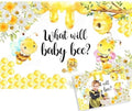 Bee Baby Shower Backdrop What Will Baby Bee Gender Reveal Background Floral Honeycomb Baby Shower Newborn Party Decoration Photo Backdrop Cake Table Banner Wall Decor 10x7ft by OERJU