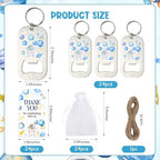 24 Sets Space Theme Baby Shower Bottle Openers Party Favors, Outer Space Bottle Openers Keychains Thank You Tags Organza Bags for Solar System Planet Astronaut Party Guest Gifts - Image 6
