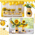 Yungyan Honeybee Vase Decor Bee Hive Vase Wrap with Jute Rope, 4 Pcs - Image 5