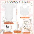 69 Pcs Baby Bib Bodysuit Baby Shower Set Baby Shower Game Sign Baby Feeder Bib Newborn Bodysuit Fabric Marker - Image 2