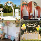 3PCS Metal Wedding Arch Backdrop Stand 6.6/5.9/4.9FT Balloon Arch Stand - Image 6