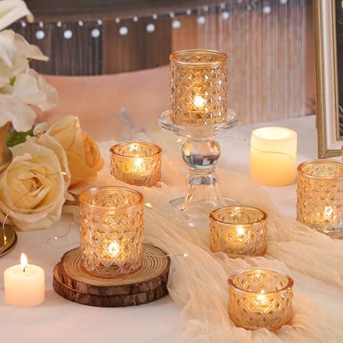36 Pcs Assorted Gold Votive Candle Holders, Gold Tea Lights Candles Holders - Image 6