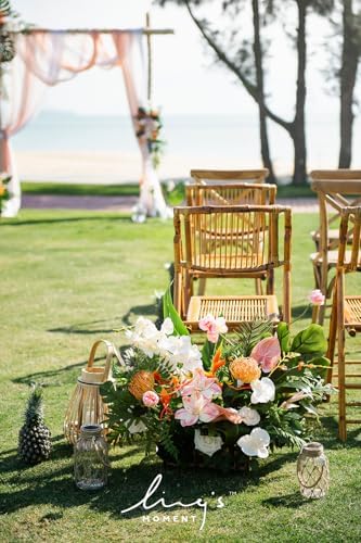 Ling's moment Artificial Pink Wedding Flowers Box, Sorbet Tropical, Deluxe - Image 5