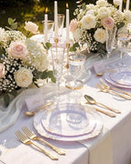 Nervure 175Pcs Gold Plastic Plates, Disposable Dinnerware Set for 25 Guests - Image 4