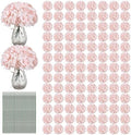 Auihiay 204Pcs Pink Hydrangea Artificial Flowers Bulk, Silk Hydrangeas by Auihiay