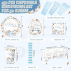 Potchen 452pcs Fall Little Pumpkin Baby Shower Decoration for 50, Baby Boy - Image 2