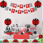 Taiyin 24 Pcs Ladybug Paper Fans Party Supplies Baby Shower Birthday Gifts - Image 4