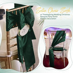 60 PCS Emerald Green Satin Chair Sashes, 7 x 108 Inch - Image 7