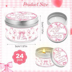 24Pcs Bow Baby Shower Party Candles for Gender Reveal Gift - Image 2