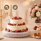Wenqik 20 Inch Cake Stand Round Metal Cupcake - Image 4