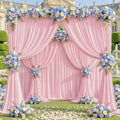 50x10ft Pink Backdrop Curtain Panels for Parties - Wrinkle Free Polyester Photo Curtain Backdrop Wedding Back Drop Fabric Drapes for Party Decorations Background for Photography by WishCare