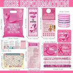 Eaasty 120 Pcs Breast Cancer Awareness Items Bulk, Pink Ribbon Gifts Favors - Image 2