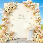 Besutolife Square Arch Backdrop Cover, 8×8 FT Spandex Arch Covers Stretchy Fitted Balloon Arch Stand Cover for Wedding, Birthday Party, Baby Shower, Photo Booth, Graduation Ceremony, Ivory - Image 2