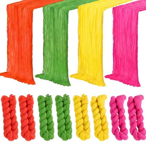 8 Pcs Hawaiian Cheesecloth Table Runner 118" by Windkream