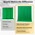 20x12 ft Green Backdrop Curtains for Weddings Parties, Birthdays and Photos - Image 4