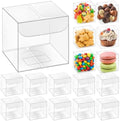 Eaasty 200 Pcs 2 x 2 x 2 Inch Clear Favor Boxes Plastic Treat Gift Boxes by Eaasty