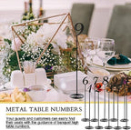Therwen 20 Pcs Metal Table Numbers 1-20 Table Numbers for Wedding,Black - Image 6