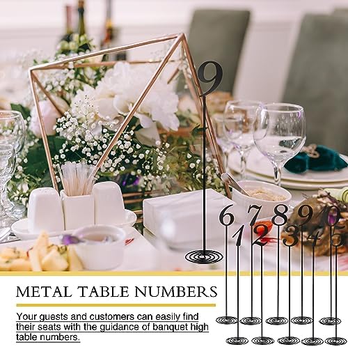 Therwen 20 Pcs Metal Table Numbers 1-20 Table Numbers for Wedding,Black - Image 6